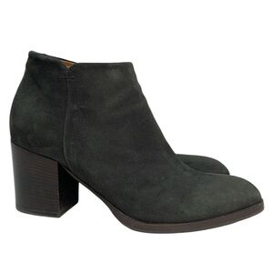 Alberto Fermani Ankle Booties Dark Green Suede Leather Size 39.5 9.5